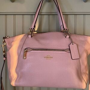 Coach Ava Tote cross grain leather Blush Pink Leather Shoulder Bag